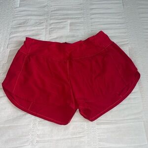 Lululemon Athletica Red Speed Up Athletic Shorts